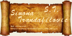 Simona Trandafilović vizit kartica